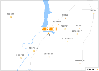 map of Warwick