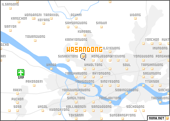 map of Wasan-dong