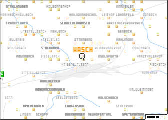 map of Wasch