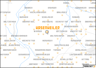 map of Wasenweiler