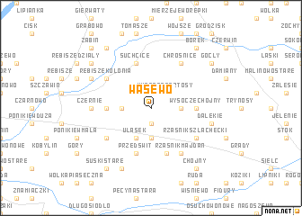 map of Wąsewo