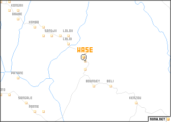 map of Wasé