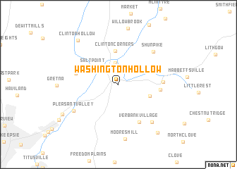 map of Washington Hollow