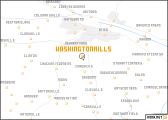 map of Washington Mills