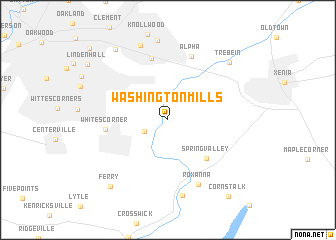 map of Washington Mills