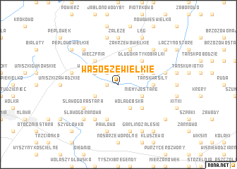 map of Wąsosze Wielkie