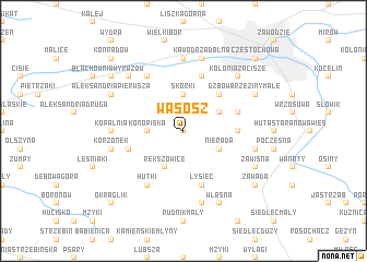 map of Wąsosz