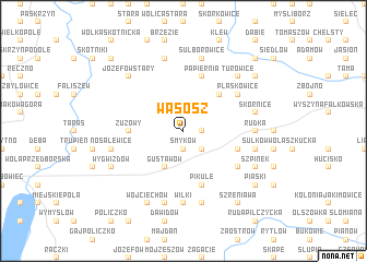 map of Wąsosz