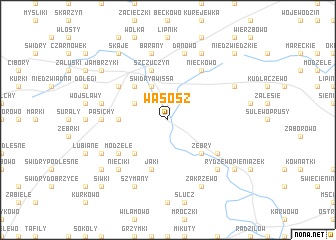 map of Wąsosz