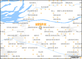 map of Waspik