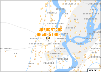 map of Wāsu Āstāna