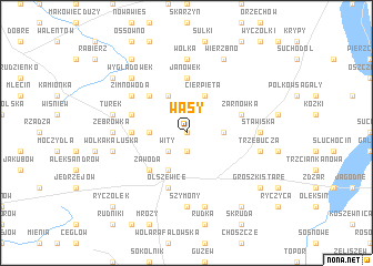 map of Wąsy