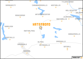 map of Waterboro
