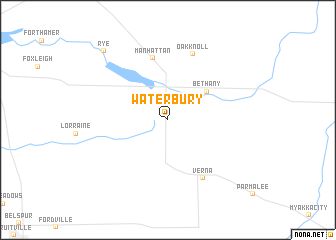 map of Waterbury