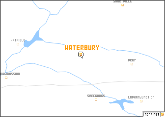 map of Waterbury