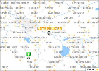 map of Waterhuizen