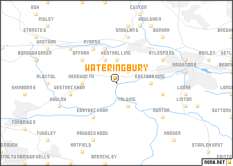 map of Wateringbury