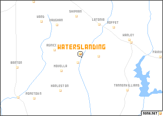 map of Waters Landing