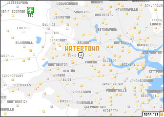 map of Watertown