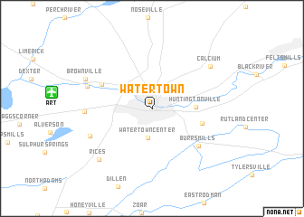 map of Watertown