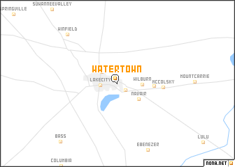 map of Watertown