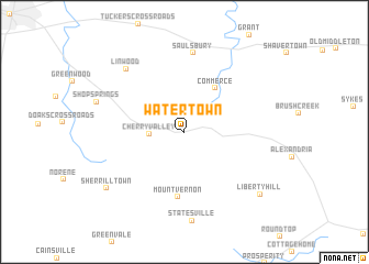 map of Watertown