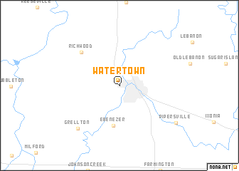 map of Watertown