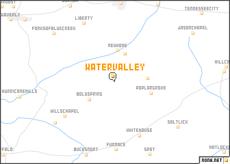 map of Water Valley