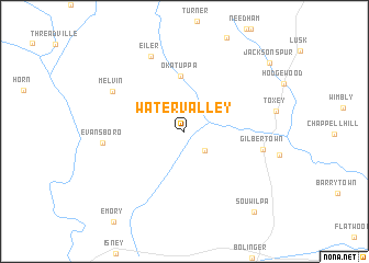 map of Water Valley