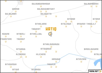 map of Waʼtiq