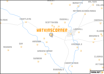 map of Watkins Corner