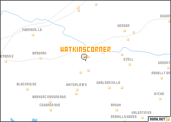 map of Watkins Corner