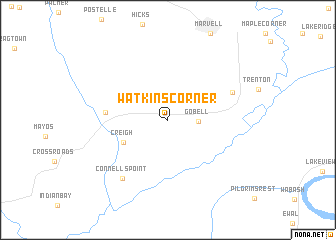 map of Watkins Corner