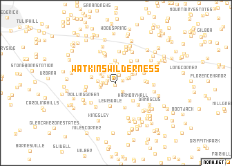 map of Watkins Wilderness
