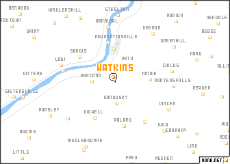 map of Watkins