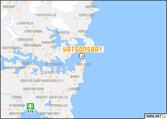 map of Watsons Bay