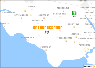 map of Watsons Corner