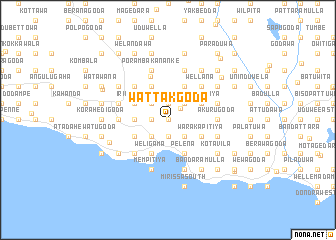 map of Wattakgoda