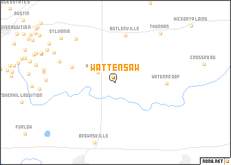 map of Wattensaw