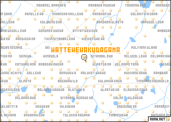 map of Wattewewa Kudagama