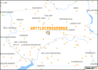 map of Wattle Cross Roads