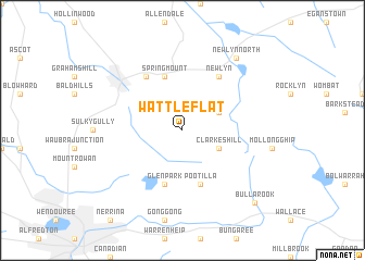 map of Wattle Flat