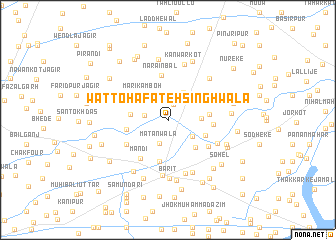 map of Wattoha Fateh Singhwāla