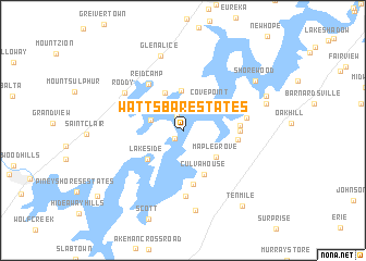 map of Watts Bar Estates