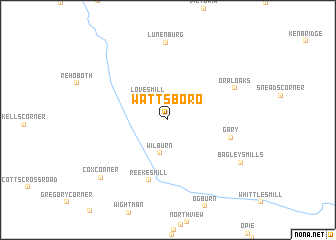 map of Wattsboro