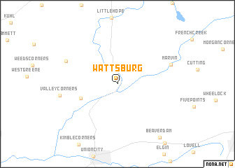 map of Wattsburg