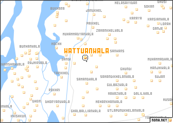 map of Wattuānwāla