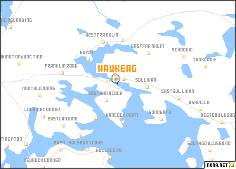 map of Waukeag