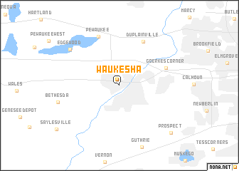 map of Waukesha