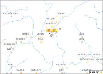 map of Wauko